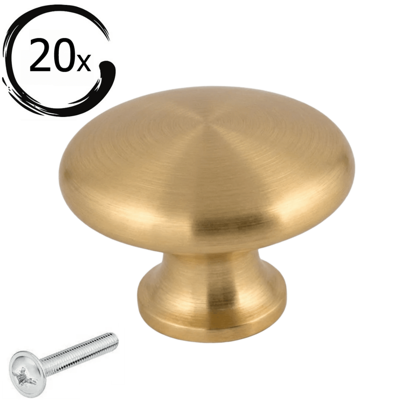 20X Deurknop 27mm Goud – Macon - BY MJM - GMJ26-20