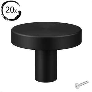 20X Deurknop 30mm Zwart – Harbor - BY MJM - GMJ91-20
