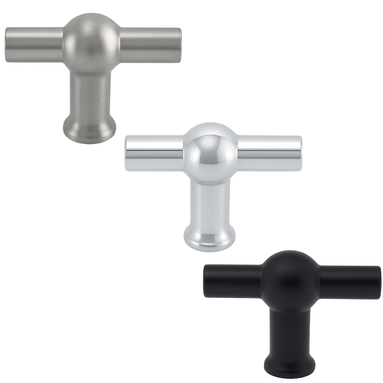 20X Deurknop 48mm RVS – Kansas T - greep - BY MJM - GMJ53-20