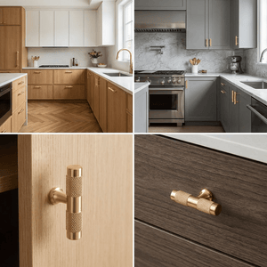 20X Deurknop 50mm Aluminium Goud – Erie - BY MJM - GMJ102-20