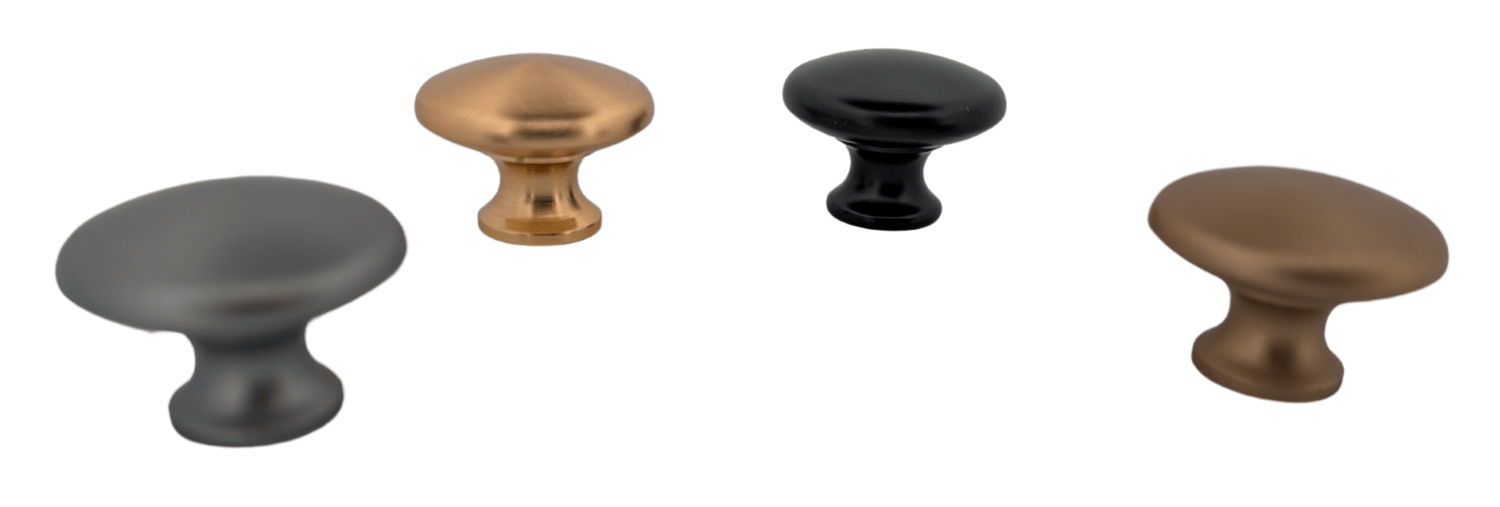 20X Deurknop Macon 27 mm – Aluminium Zwart - BY MJM - GMJ01-20