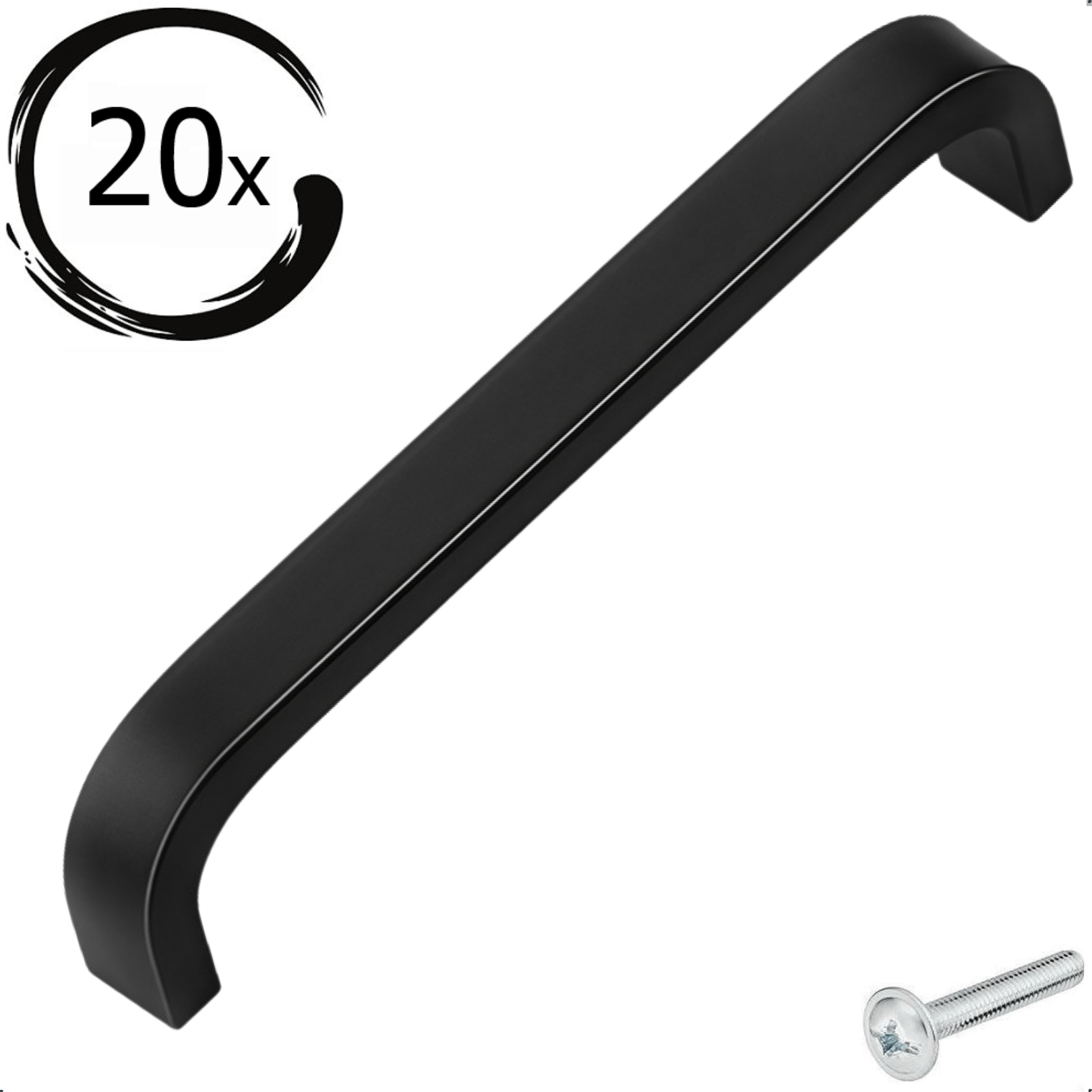 20X Handgreep 128mm Aluminium Zwart – York - BY MJM - GMJ108-20