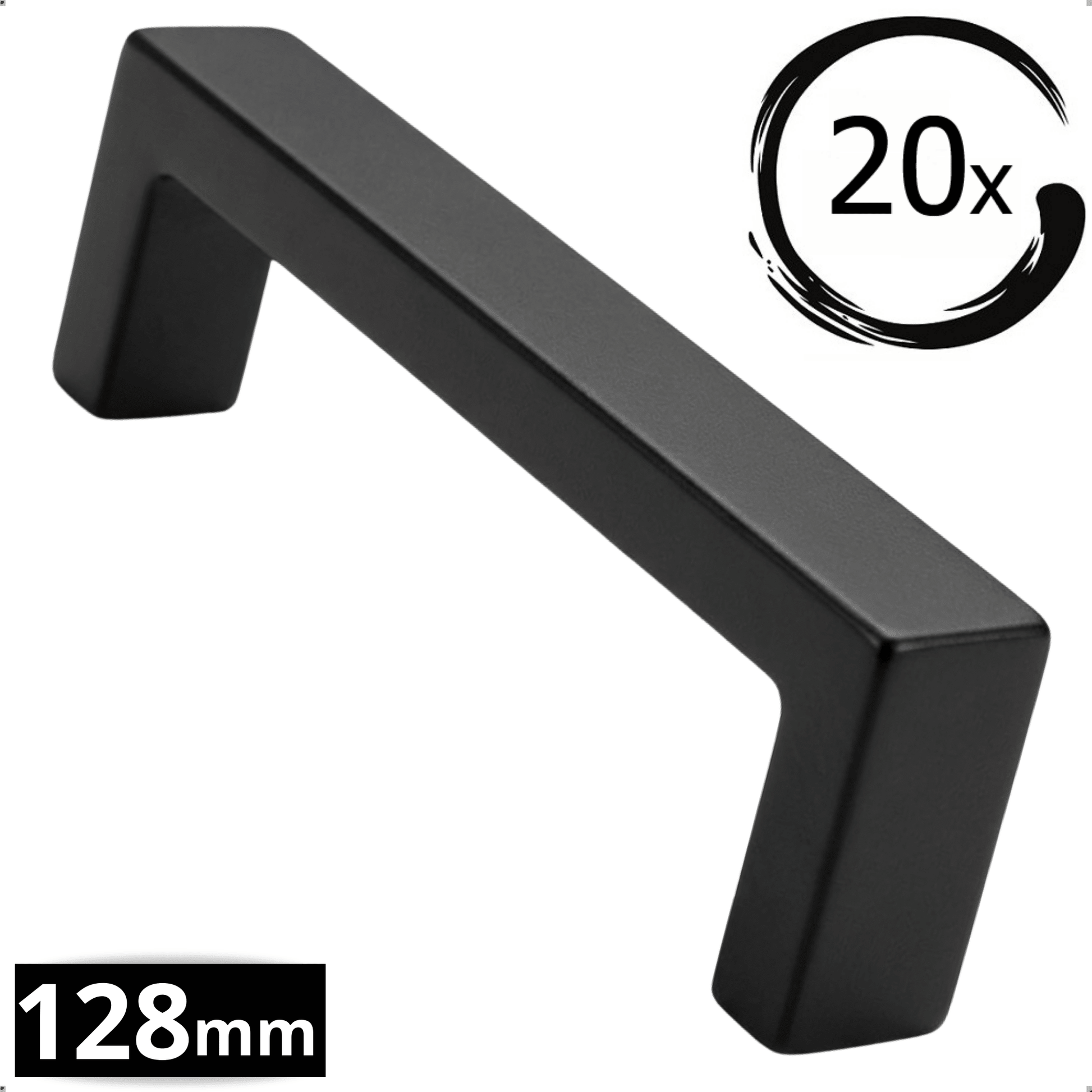 20X Handgreep 128mm RVS Zwart – Atlanta - BY MJM - GMJ05-20