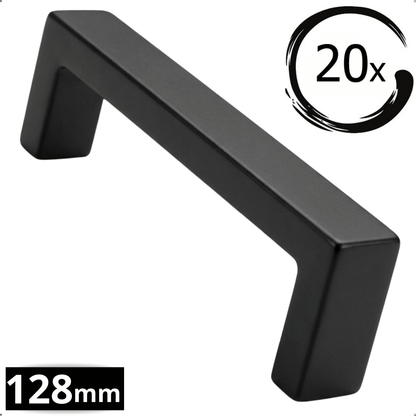 20X Handgreep 128mm RVS Zwart – Atlanta - BY MJM - GMJ05-20