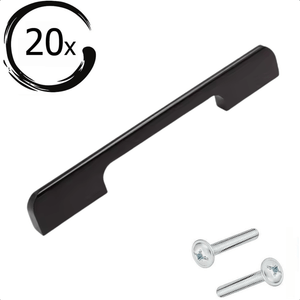 20X Handgreep 128mm/160mm Aluminium Zwart – Seattle - BY MJM - GMJ03-20