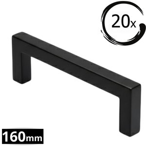 20X Handgreep 160mm Zwart – Dallas - BY MJM - GMJ28-20