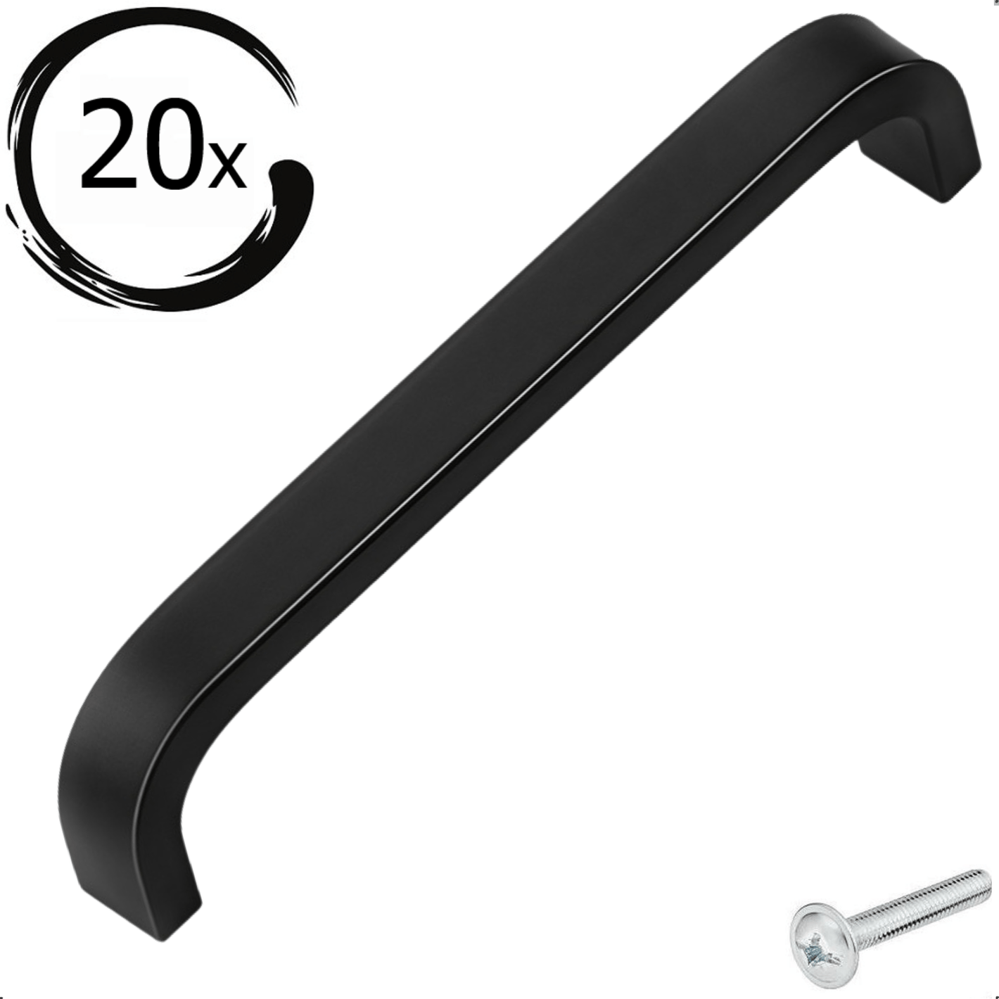 20X Handgreep 96mm Aluminium Zwart – York - BY MJM - GMJ107-20