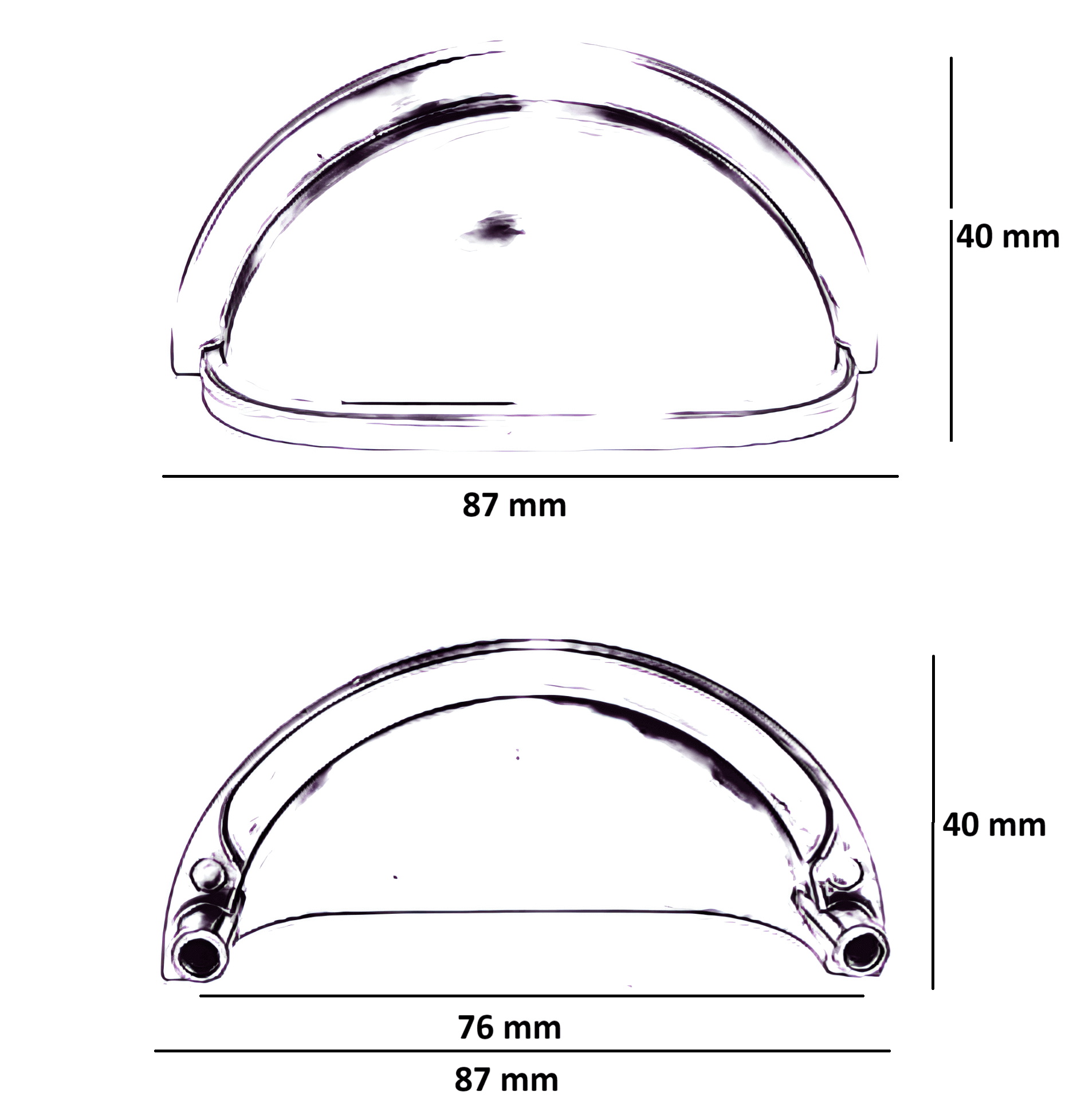 20X Komgreep 76mm Geborsteld Nikkel – Columbia - BY MJM - GMJ80-20
