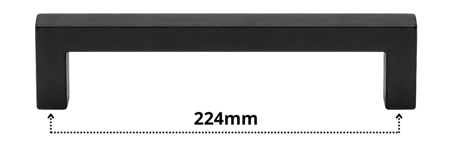 Handgreep 224mm RVS Zwart – Dallas