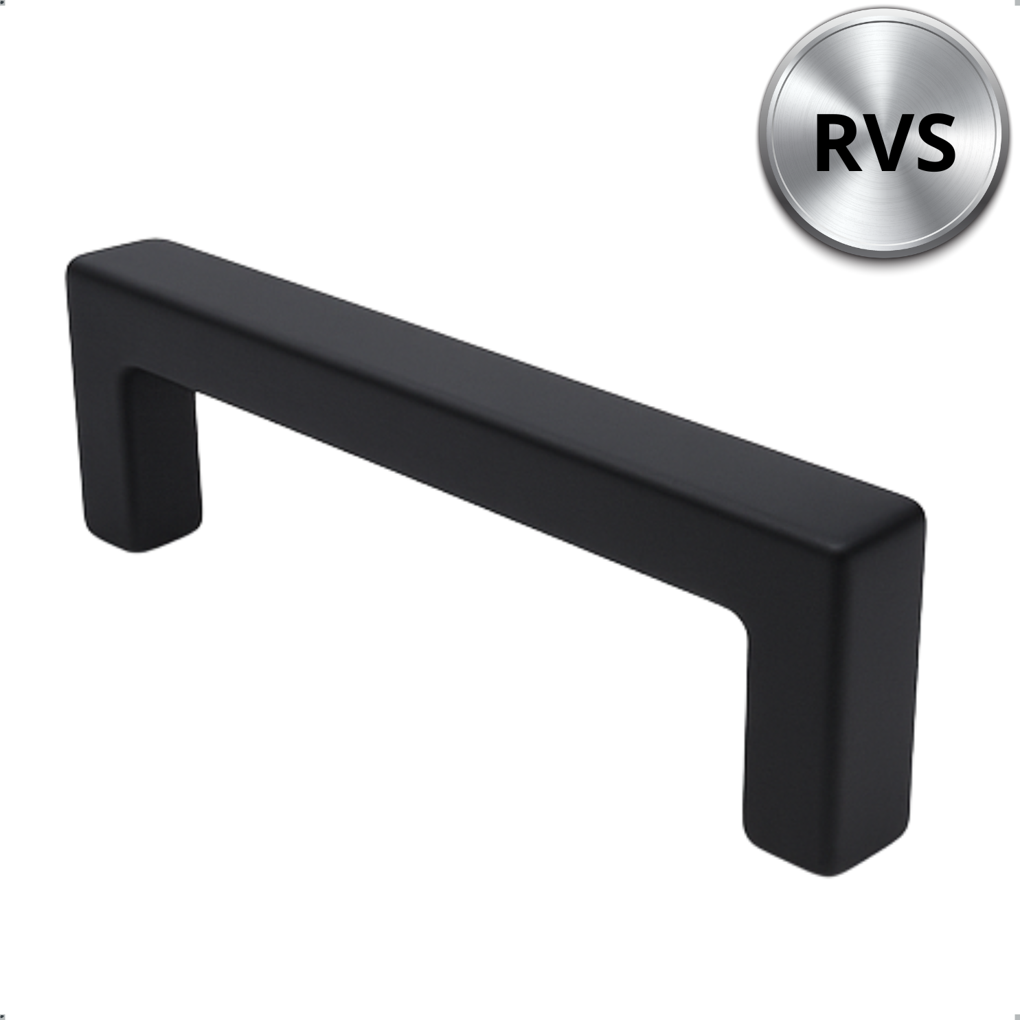 Handgreep Dallas 128 mm Rvs Zwart