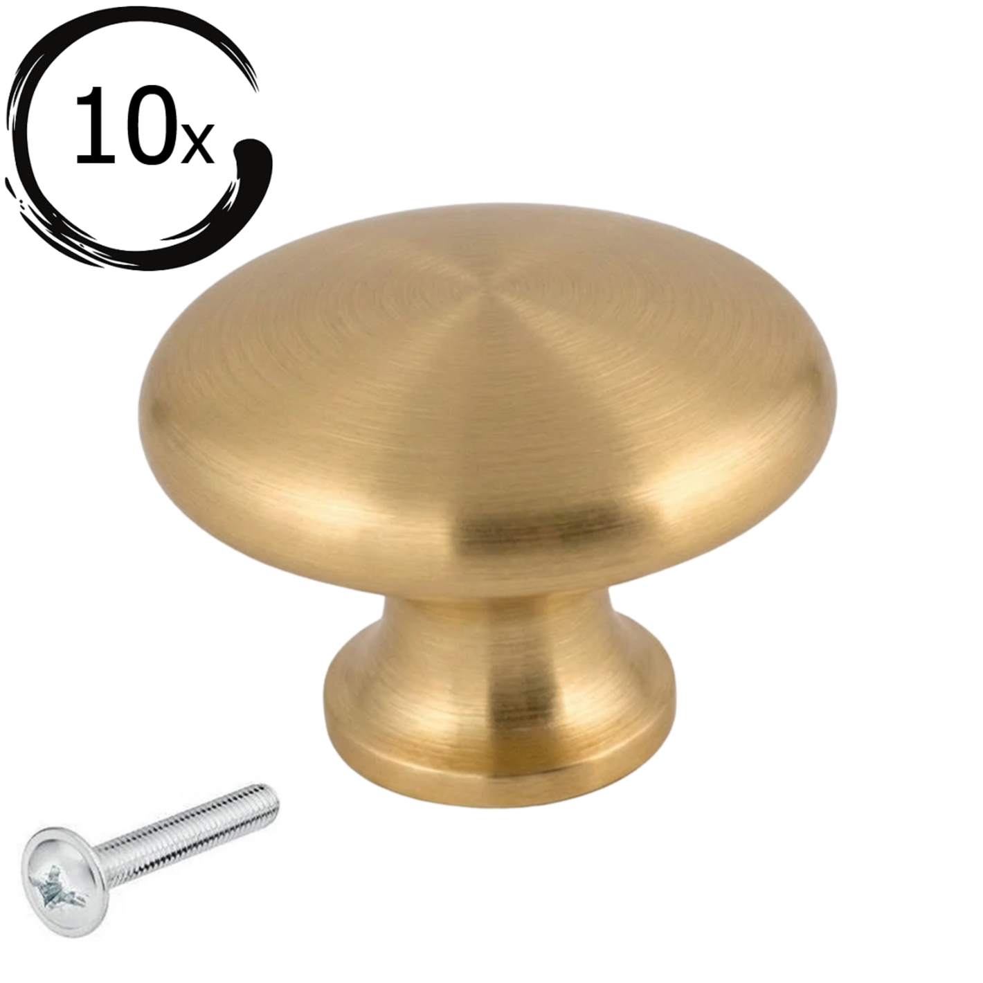 10x Türknauf 27mm Gold – Macon