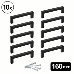 10X Handgreep 160mm Zwart – Dallas