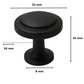 Deurknop Memphis 32 mm Zwart
