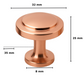 Deurknop Memphis 32 mm Rose