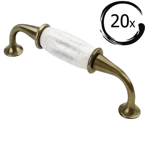 20X Handgreep Enid 128 mm Wit Brons