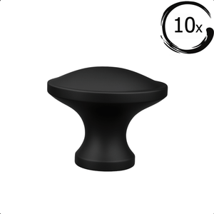10X Deurknop Rapid Zwart