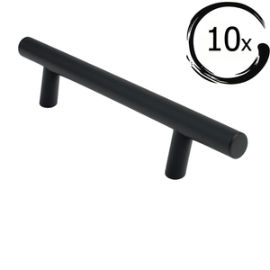 10X Handgreep / Meubelgreep - Denver 160 mm - RVS Zwart