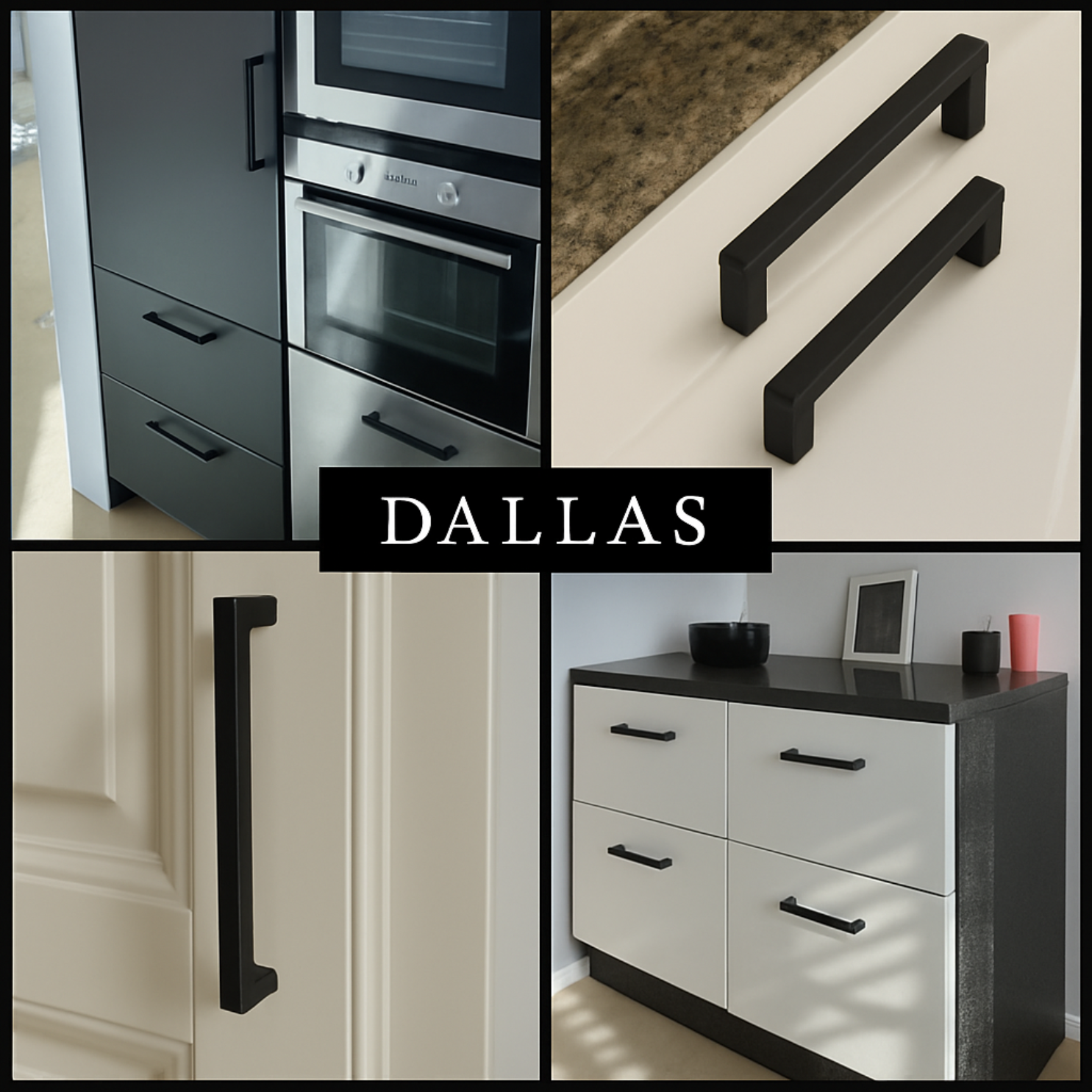 Handgreep Dallas 128 mm Rvs Zwart
