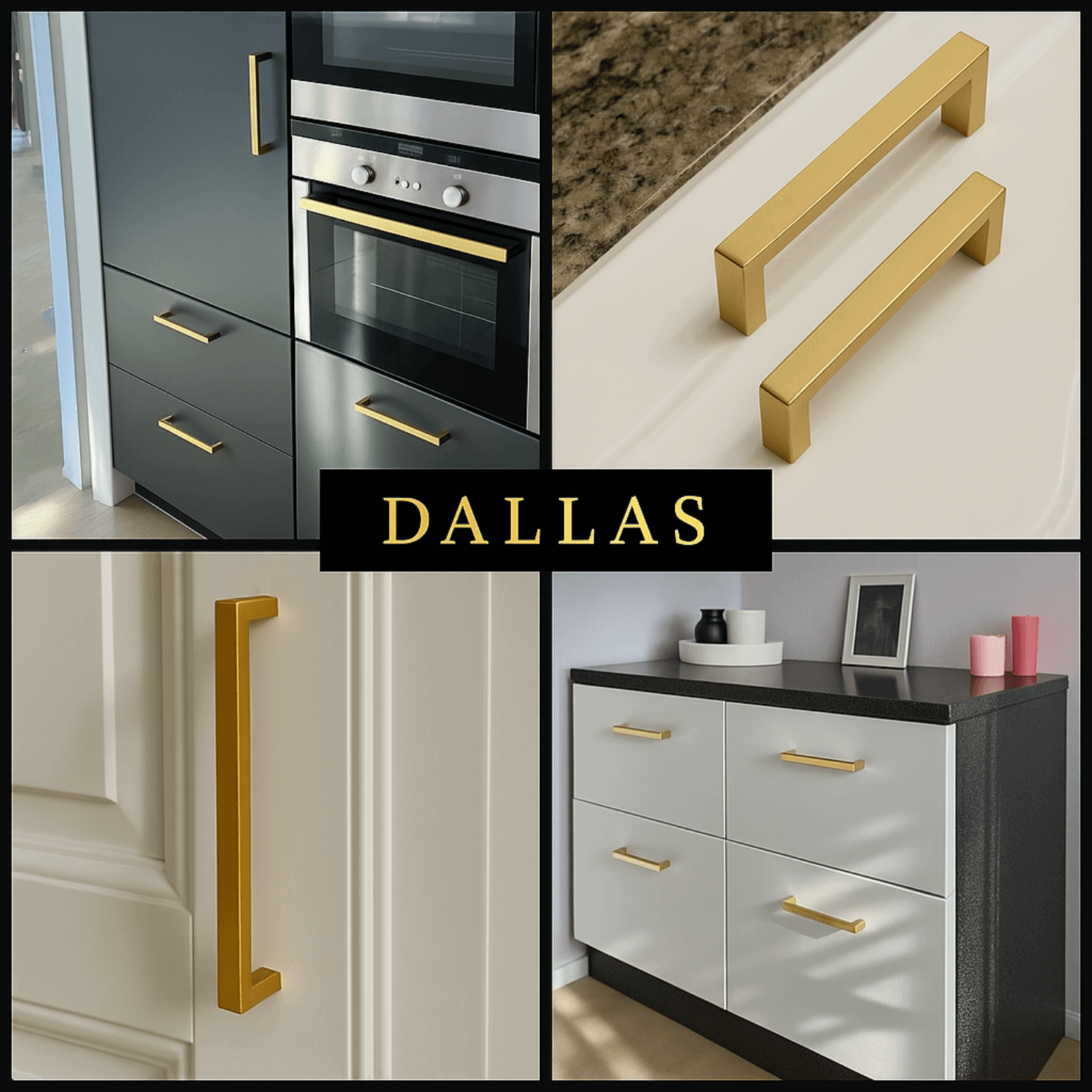 20X Handgreep Dallas 160 mm RVS Goud voor moderne keukens en kasten.