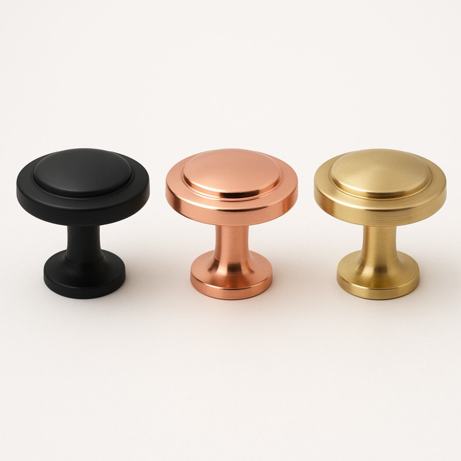 Furniture knob rose gold round