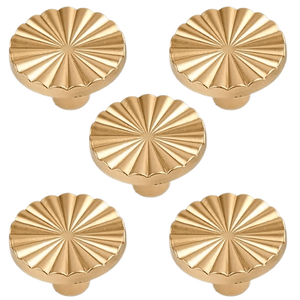 5X Deurknop 35mm Kunststof Goud – Fresno - BY MJM - GMJ97-5