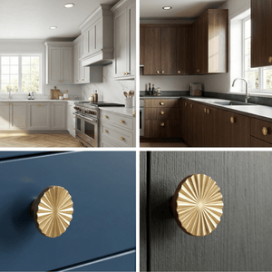 5X Deurknop 35mm Kunststof Goud – Fresno - BY MJM - GMJ97-5