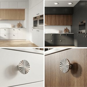 5X Deurknop 35mm Kunststof Zilver – Fresno - BY MJM - GMJ117