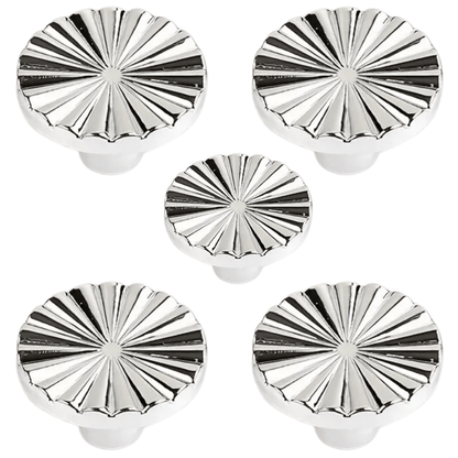 5X Deurknop 35mm Kunststof Zilver – Fresno - BY MJM - GMJ117