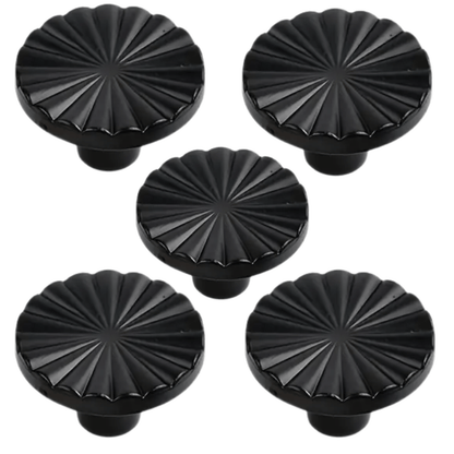 5X Deurknop 35mm Kunststof Zwart– Fresno - BY MJM - GMJ118