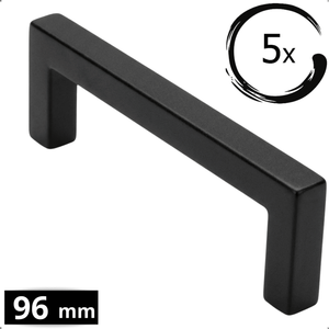 5X Handgreep 96mm RVS Zwart – Dallas - BY MJM - GMJ52-5