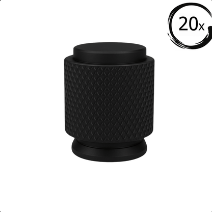 20X Deurknop Dodge Zwart