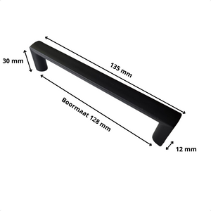Aurora 128 mm kunststof Zwart Set 10