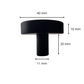 Deurknop Circle 40 mm Knop Rond Zwart