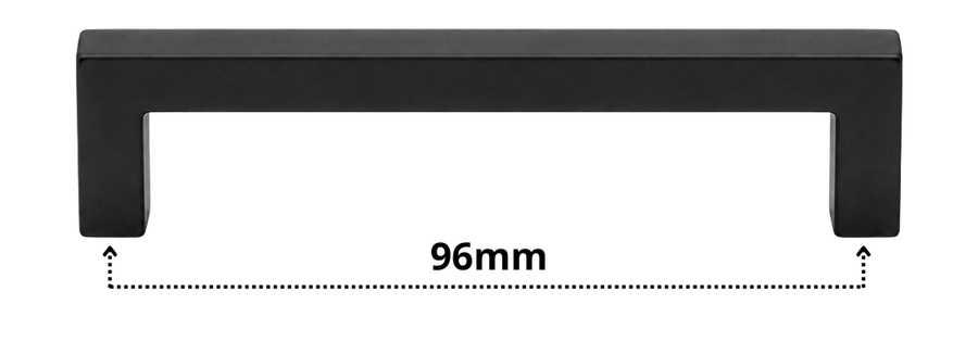 Handgreep 96mm RVS Zwart – Dallas