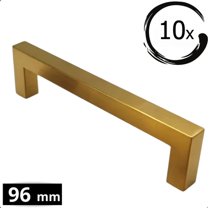 10X Handgreep 96mm RVS Goud – Dallas