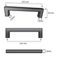Handgreep Dallas 224 mm RVS Zwart
