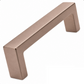 Handgreep Atlanta 128mm Rose Brons RVS close-up afgeronde vorm en gepoedercoate afwerking