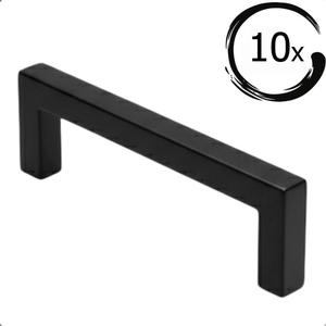 10X Handgreep 128 mm Rvs Zwart Dallas
