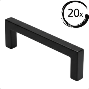 20X Handgreep Zwart 160 mm Zwart Dallas - stijlvolle zwarte handgreep voor kastdeuren