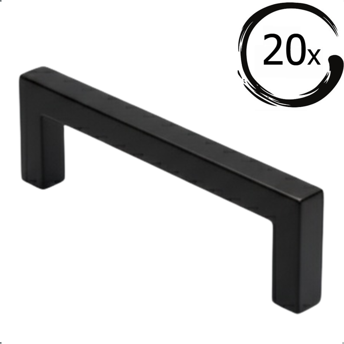 20X Handgreep Dallas 224 mm RVS Zwart