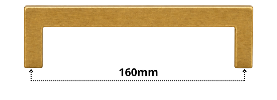 10X Handgreep 160mm RVS Goud – Dallas