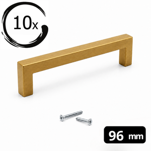 10x Griff 96mm Edelstahl Gold – Dallas