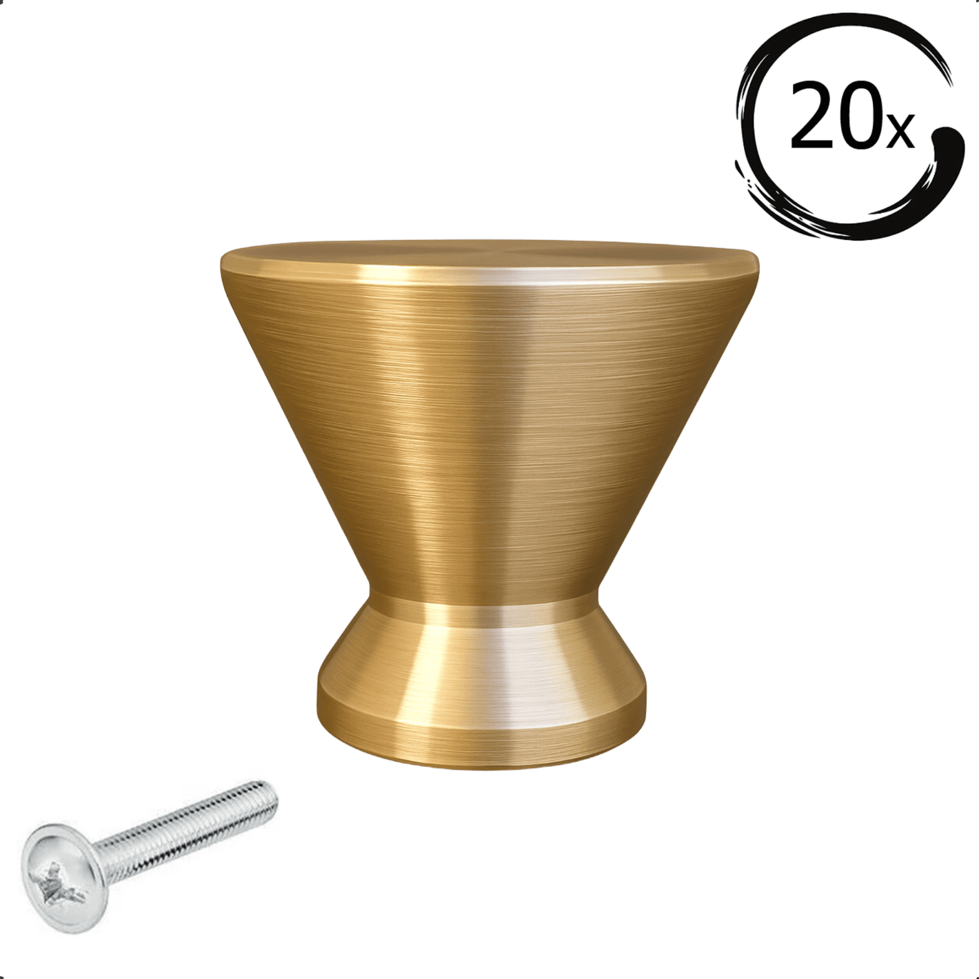 20X Deurknop Dover Goud