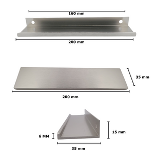 Handgreep Fargo 200 mm Aluminium