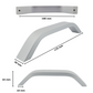 Handgreep Tulsa 160 mm Aluminium