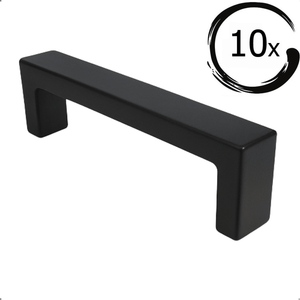 10X Handgreep / Meubelgreep Atlanta 128 mm RVS Zwart