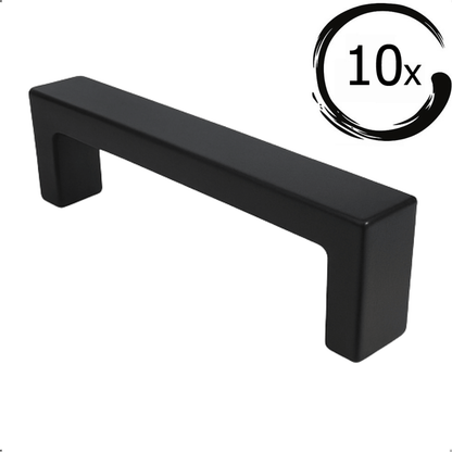 10X Handgreep / Meubelgreep Atlanta 128 mm RVS Zwart
