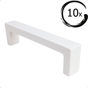 10X Handgreep Atlanta 128 mm RVS Wit