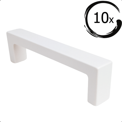 10X Handgreep Atlanta 128 mm RVS Wit