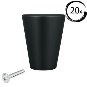 20X Deurknop Akron Zwart